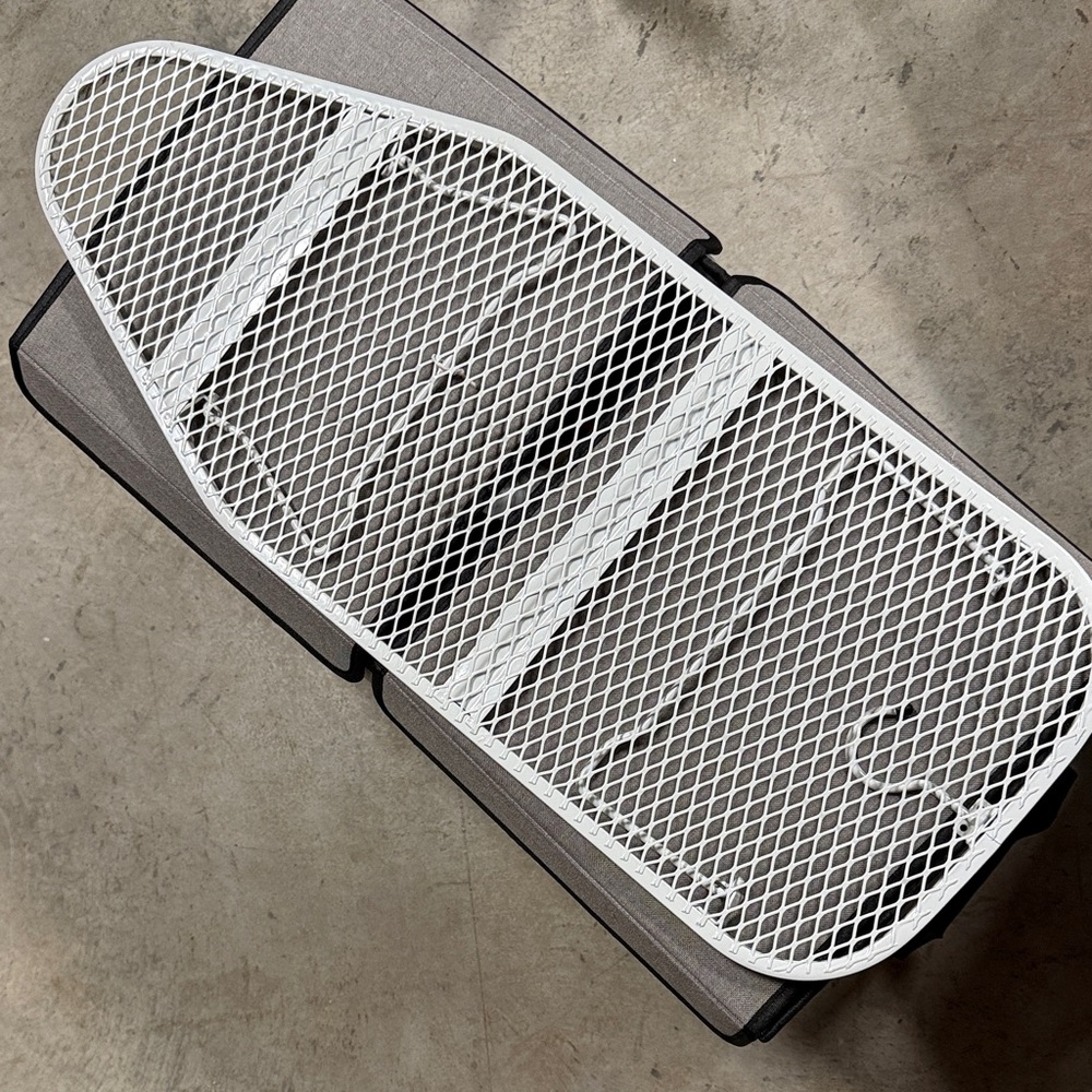IKEA White Tabletop ironing board with wall hook. Folds flat, 30x12” EUC